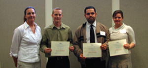 2010 Best Paper Award Winners, shown with SSRIC Chair Dr. Ellen Berg (right)